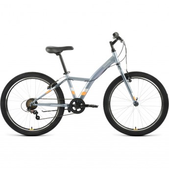 Велосипед FORWARD DAKOTA 24 1.0, рама 13", 2022, темно-серый/оранжевый
