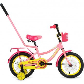 Велосипед FORWARD FUNKY 14 (2022) коралловый/фиолетовый Велосипед FORWARD FUNKY 14 (2022) коралловый/фиолетовый