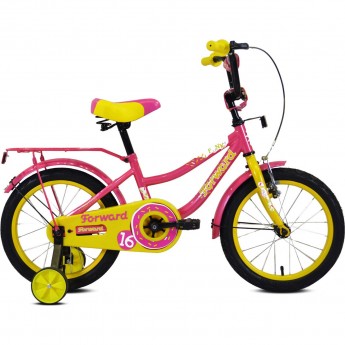 Велосипед FORWARD FUNKY 16 (2020) фиолетовый/желтый Велосипед FORWARD FUNKY 16 (2020) фиолетовый/желтый