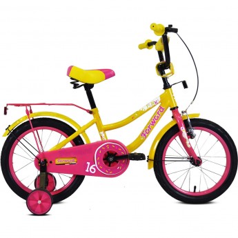 Велосипед FORWARD FUNKY 16 (2020) желтый/фиолетовый Велосипед FORWARD FUNKY 16 (2020) желтый/фиолетовый