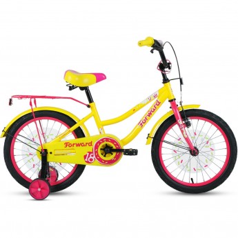 Велосипед FORWARD FUNKY 18 (2021) желтый/фиолетовый Велосипед FORWARD FUNKY 18 (2021) желтый/фиолетовый
