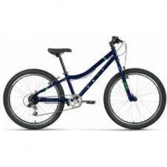 Велосипед FORWARD UNIT 24 1.0 24", рама 12", темно-синий/ярко-зеленый, 2023 Велосипед FORWARD UNIT 24 1.0 24", рама 12", темно-синий/ярко-зеленый, 2023